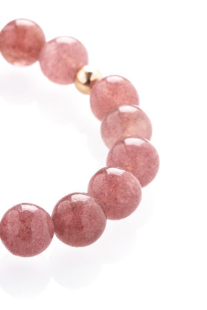 Jahodový křemen náramek