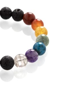 Náramek sedmi čaker - s lávovým kamenem