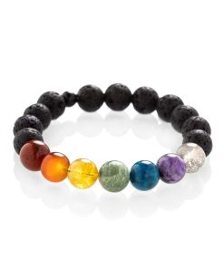 Čakrový náramek s lávovým kamenem