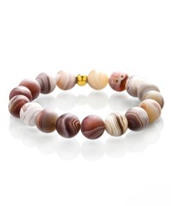 Botswanský achát matný - náramek