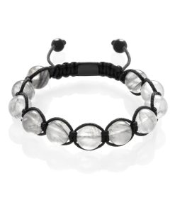 Křišťál pletený náramek