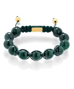 Malachit pletený náramek