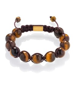 Tygří oko pletený náramek