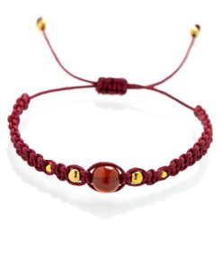 Macrame náramek Granát