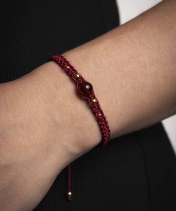Macrame náramek Granát