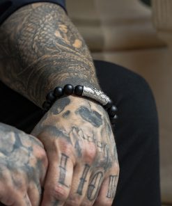 pánský matně černý náramek