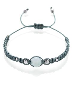 Macrame náramek Akvamarín