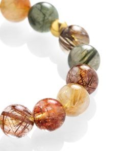 Barevný rutilový křišťál - náramek