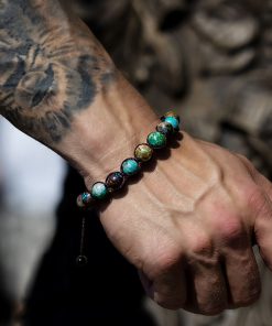 Chryzokol pletený náramek