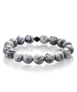 Achátový jaspis - náramek black