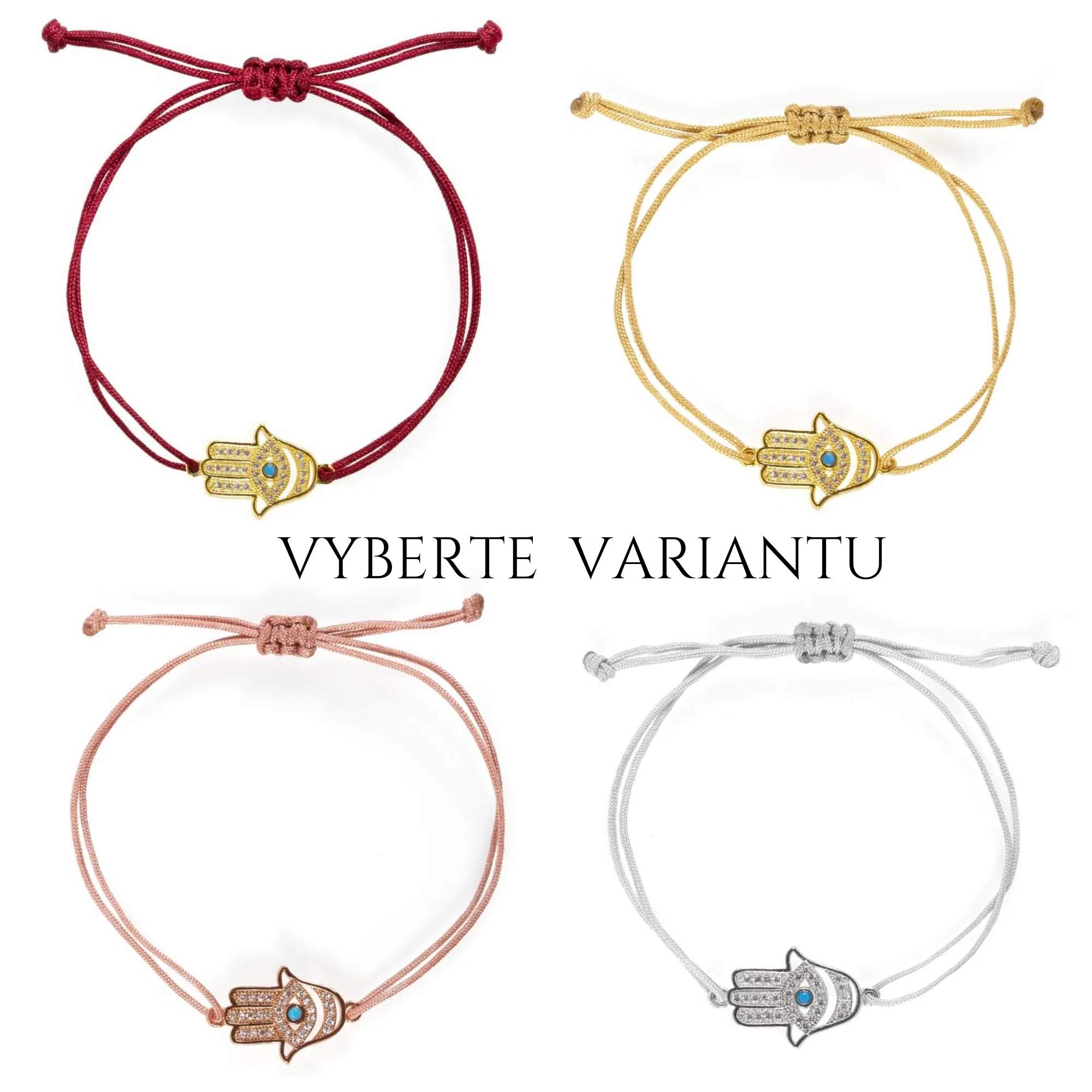 Šňůrkový náramek Ruka Hamsa - Obrázek 5