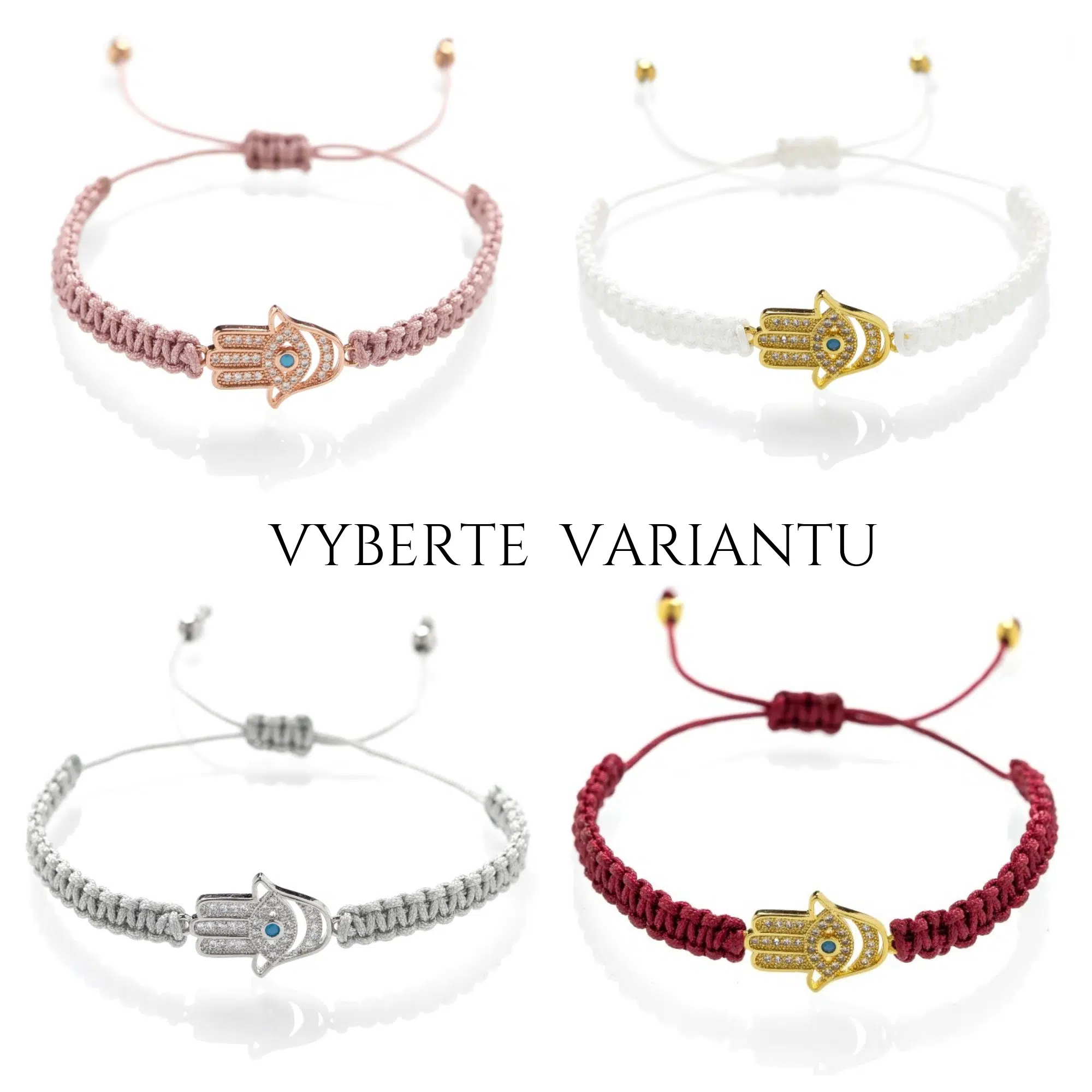 Dámský macrame náramek Ruka Hamsa - Obrázek 4
