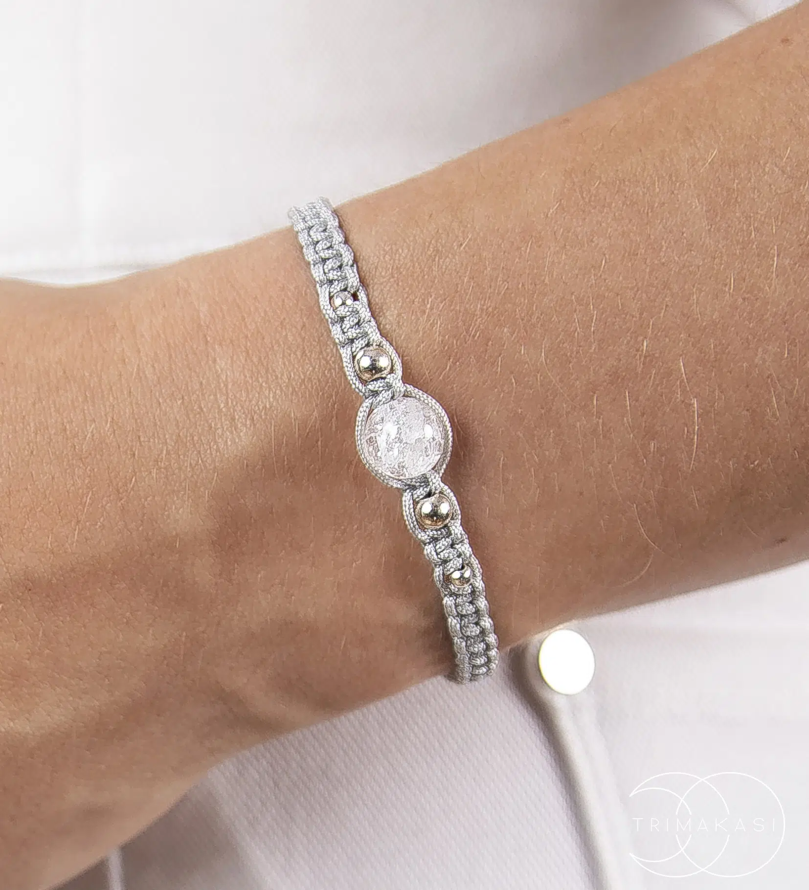 Macrame náramek Křišťál