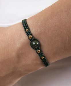 Macrame náramek Nefrit