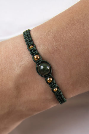 Macrame náramek Nefrit