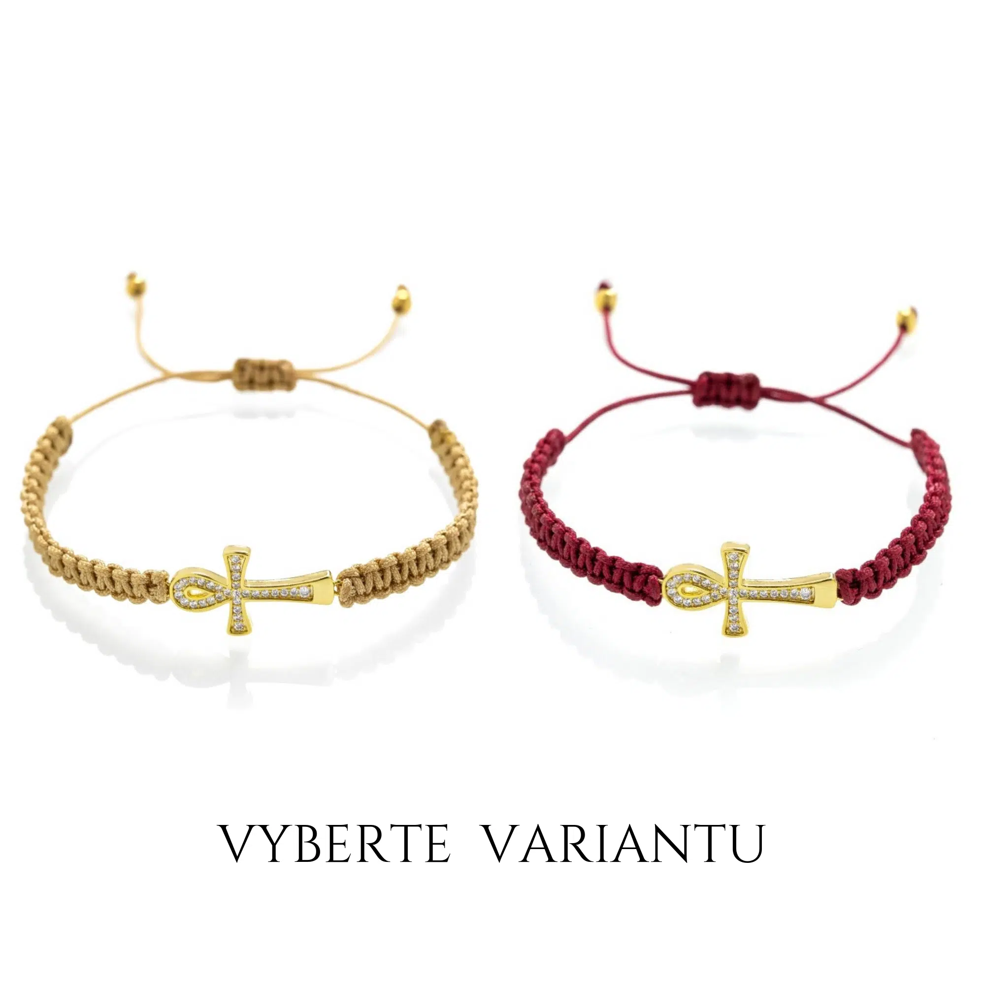 Dámský macrame náramek Ankh života - Obrázek 5