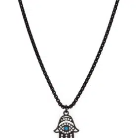 Náhrdelník Ruka Hamsa černá