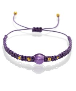 Macrame náramek Ametyst