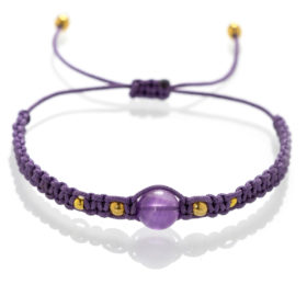 Macrame náramek Ametyst