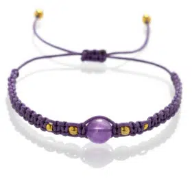 Macrame náramek Ametyst