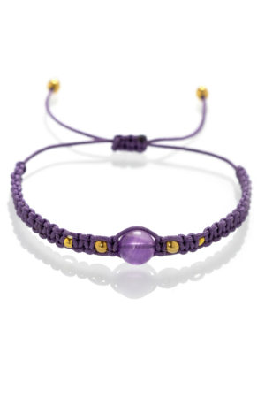 Macrame náramek Ametyst
