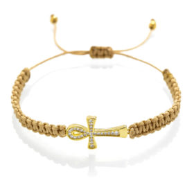 Macrame náramek Ankh života