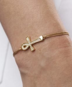 Sňůrkový náramek Ankh života