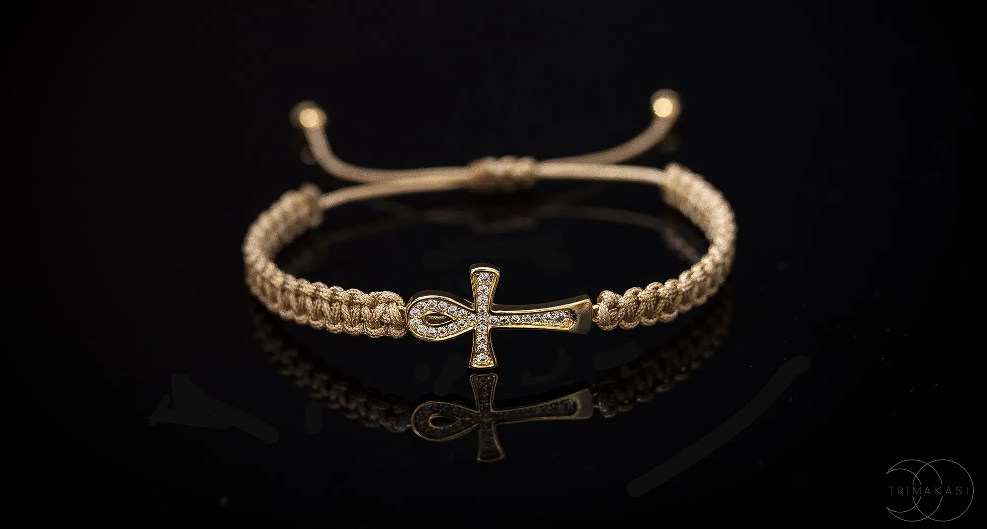 Macrame náramek Ankh života