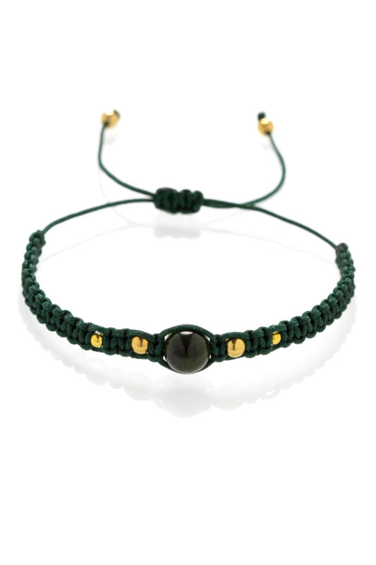 Macrame náramek Nefrit