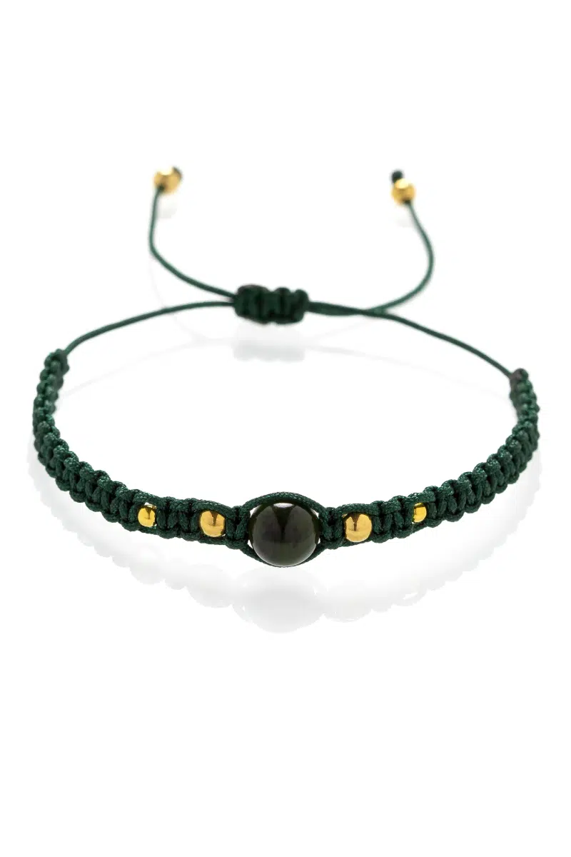 Macrame náramek Nefrit