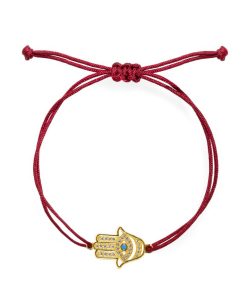 Šňůrkový náramek Ruka Hamsa