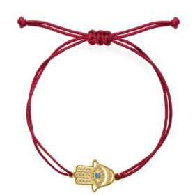 Šňůrkový náramek Ruka Hamsa