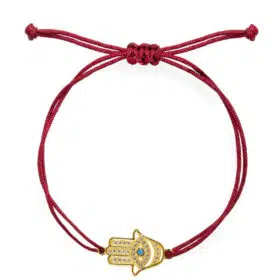 Šňůrkový náramek Ruka Hamsa