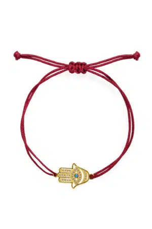 Šňůrkový náramek Ruka Hamsa