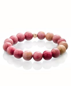 Růžový rodonit - náramek