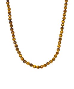 Pánský korálkový náhrdelník Tygří oko