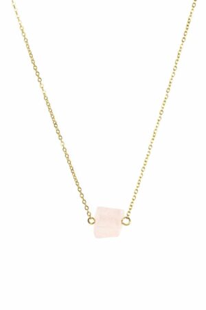 Surový růženín náhrdelník pro ženy