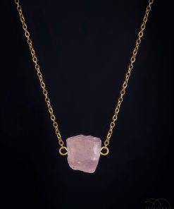 Surový růženín náhrdelník pro ženy