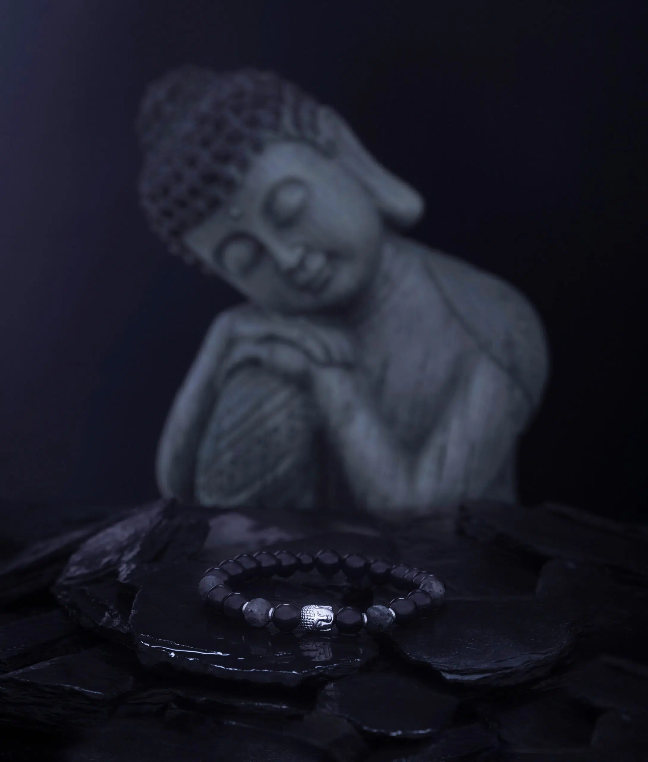 Buddhistický náramek stříbrný