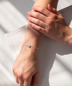 Dámský náramek Akvamarín - šňůrkový