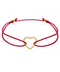 Šňůrkový náramek Srdce