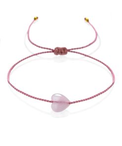 Náramek Srdce růženín