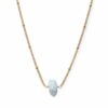 Surový akvamarín náhrdelník pro ženy
