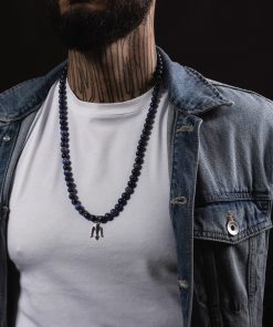 Pánský korálkový náhrdelník Sodalit