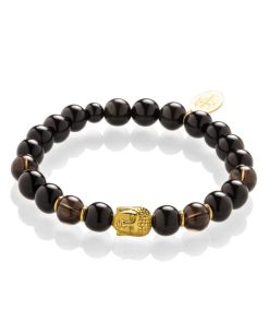 Buddha náramek pro muže zlatý