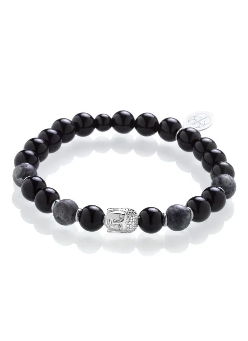 Buddha náramek pro muže stříbrný