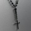 Růženec pánský náhrdelník Hematit a Obsidián