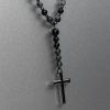 Růženec pánský náhrdelník Hematit a Obsidián