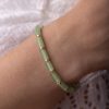 Dámský náramek ze zeleného avanturínu – válečky