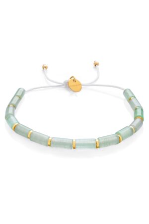 Dámský náramek ze zeleného avanturínu – válečky